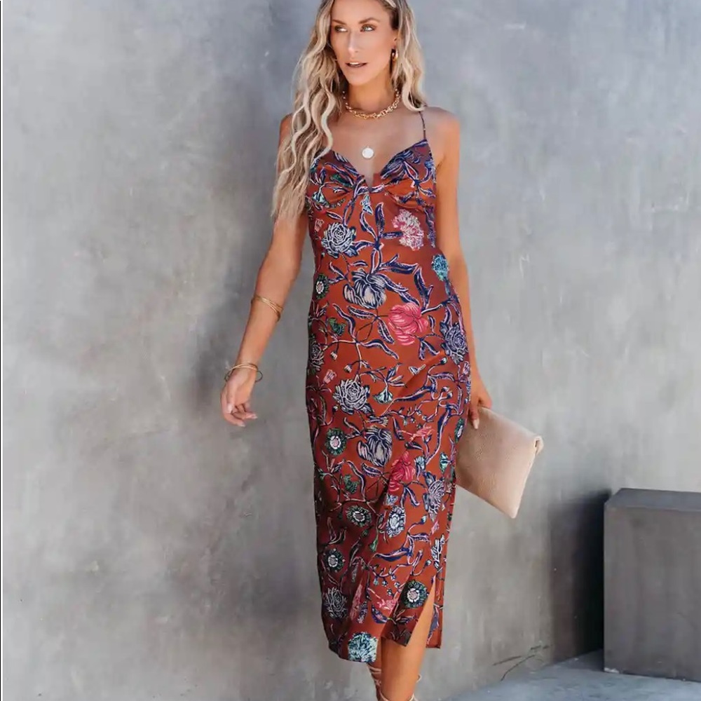 Vici Collection Dash of Darling Floral Slip Midi Dress